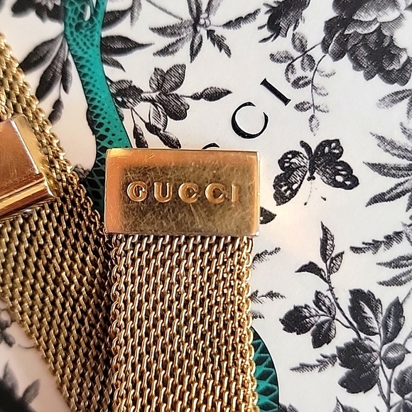 GUCCI MESH GOLD BRACELET - Picture 2 of 3